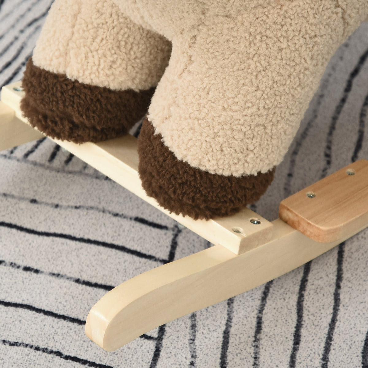 easycomfort easycomfort dondolo giocattolo a forma di leone per bambini 18 36 mesi ruggisce 3 batterie incluse in legno e peluche