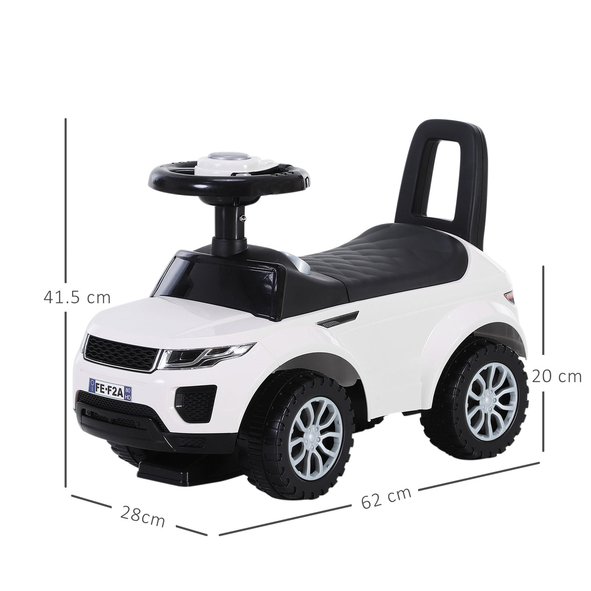 easycomfort easycomfort macchina cavalcabile giocattolo per bambini 12 36 mesi macchina a spinta con vano contenitore e schienale bianca
