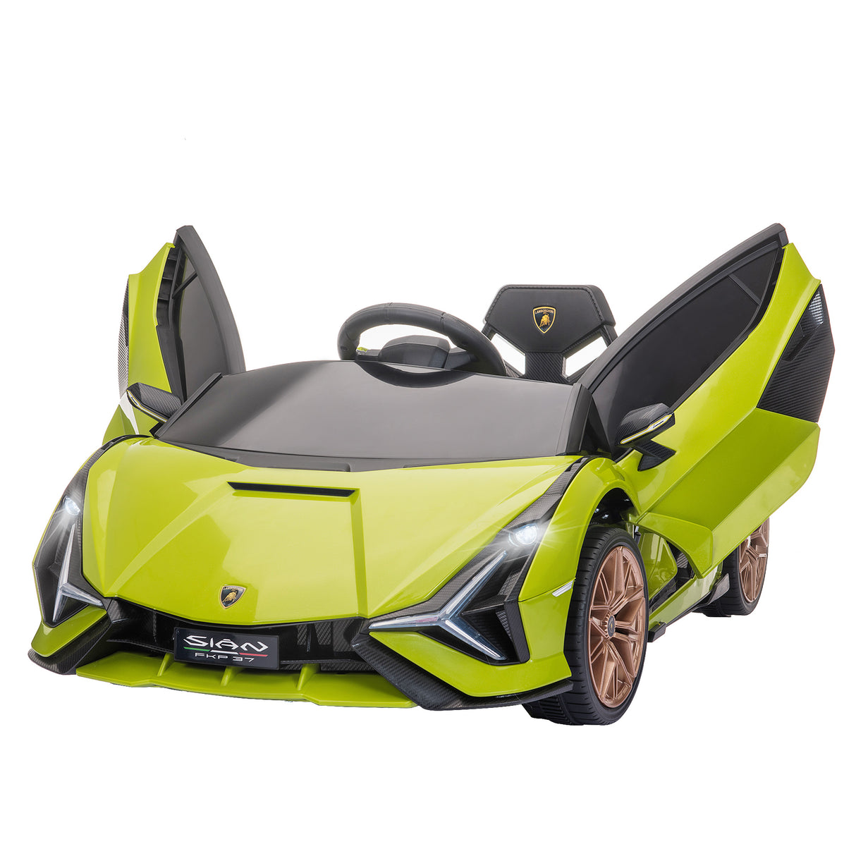 easycomfort easycomfort macchina elettrica per bambini 12v con fari e musica telecomando e velocita 3 5kmh eta 3 5 anni 108x62x40cm verde
