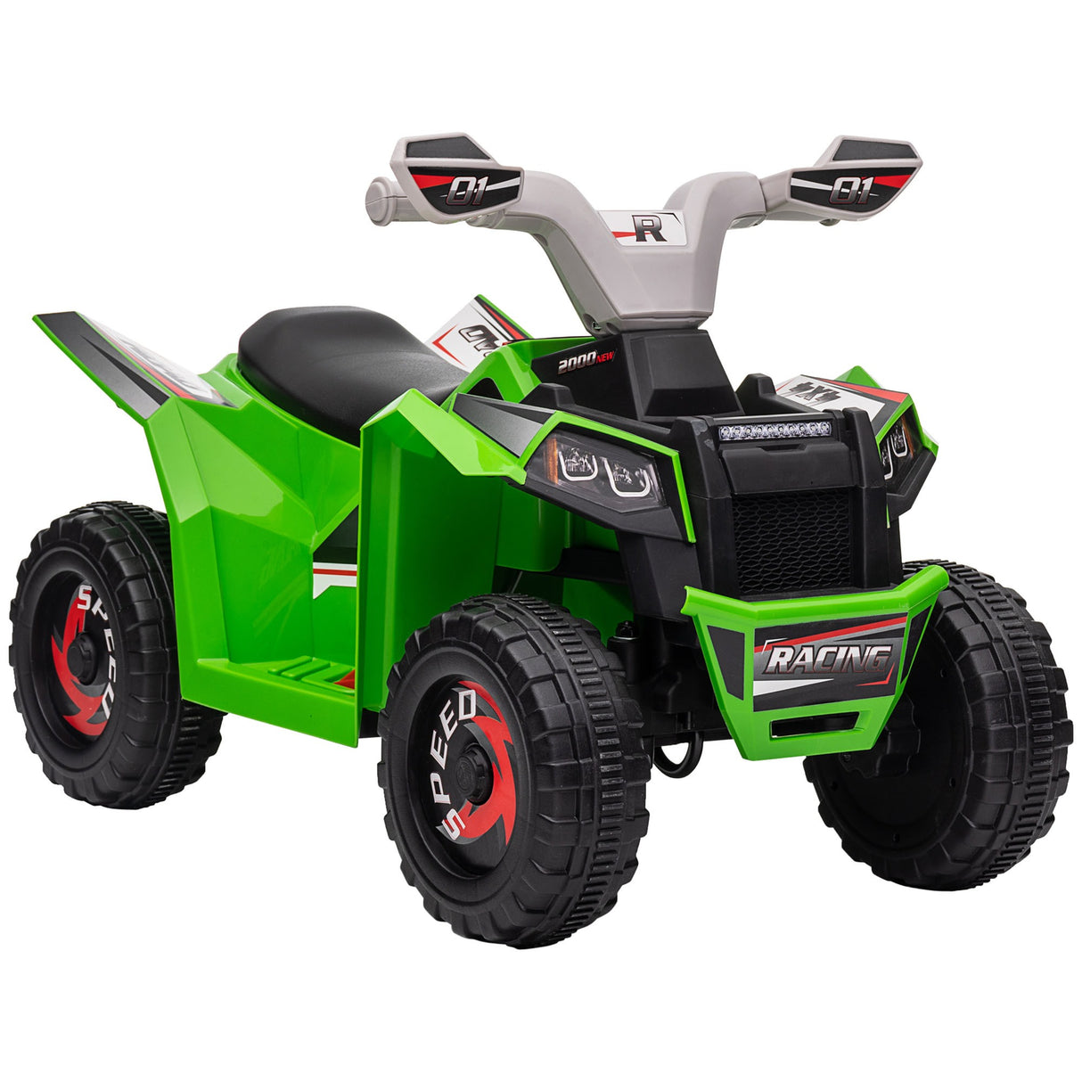 easycomfort easycomfort quad per bambini 18 36 mesi in pp e metallo velocita max 2 5 kmh 70x41 5x48 5 cm verde grigio e nero
