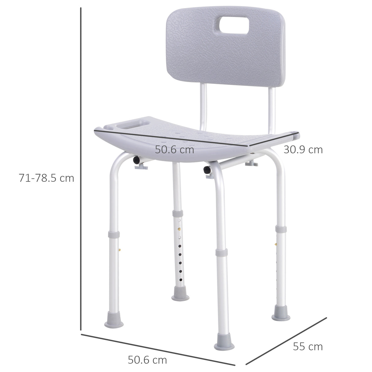 easycomfort easycomfort sedia doccia in alluminio e plastica altezza regolabile 8 livelli ean 8054111842143