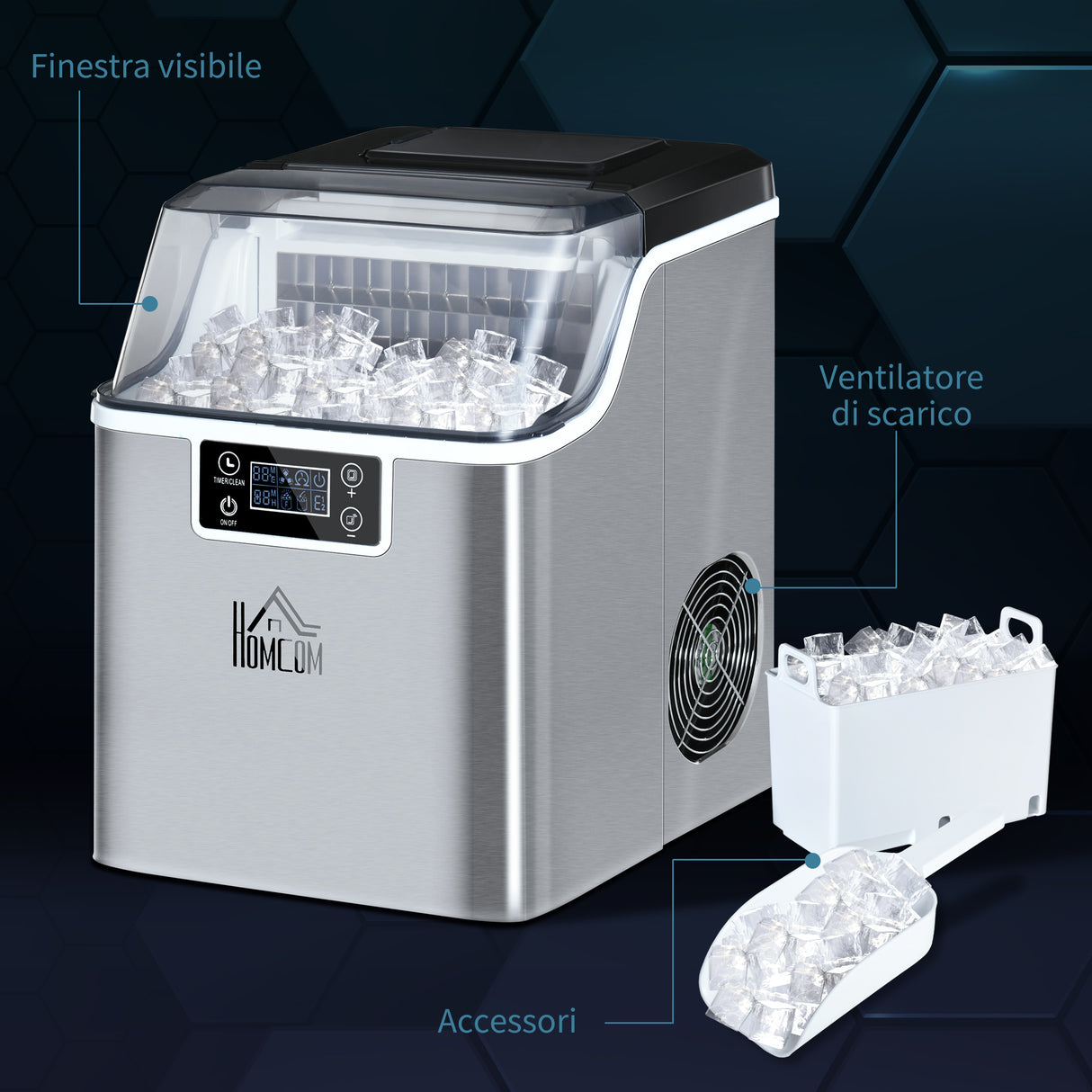easycomfort easycomfort macchina del ghiaccio da 24 cubetti in 14 18 minuti con dimensione regolabile