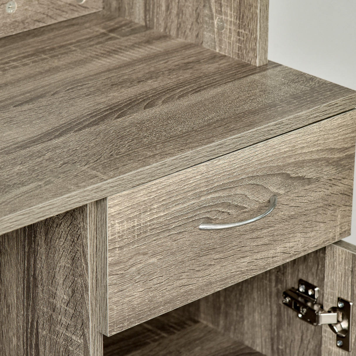 easycomfort easycomfort credenza moderna per cucina o sala da pranzo mobile buffet con armadietti e cassetti in legno grigio 71x41x178cm