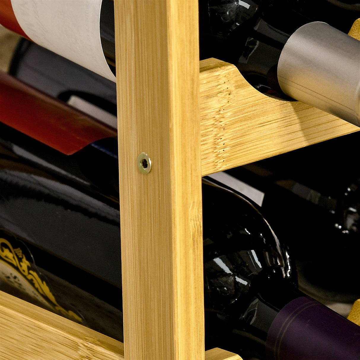 easycomfort easycomfort scaffale portabottiglie vino a 4 livelli per 16 bottiglie in legno di bambu 43x23 5x38cm