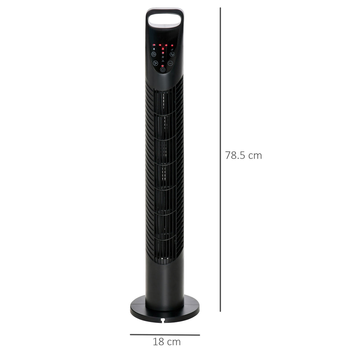 easycomfort easycomfort ventilatore a colonna con telecomando fino a 5m oscillante 70 con 3 modalita e 3 velocita timer 7 5h 40w nero 18x78 5cm