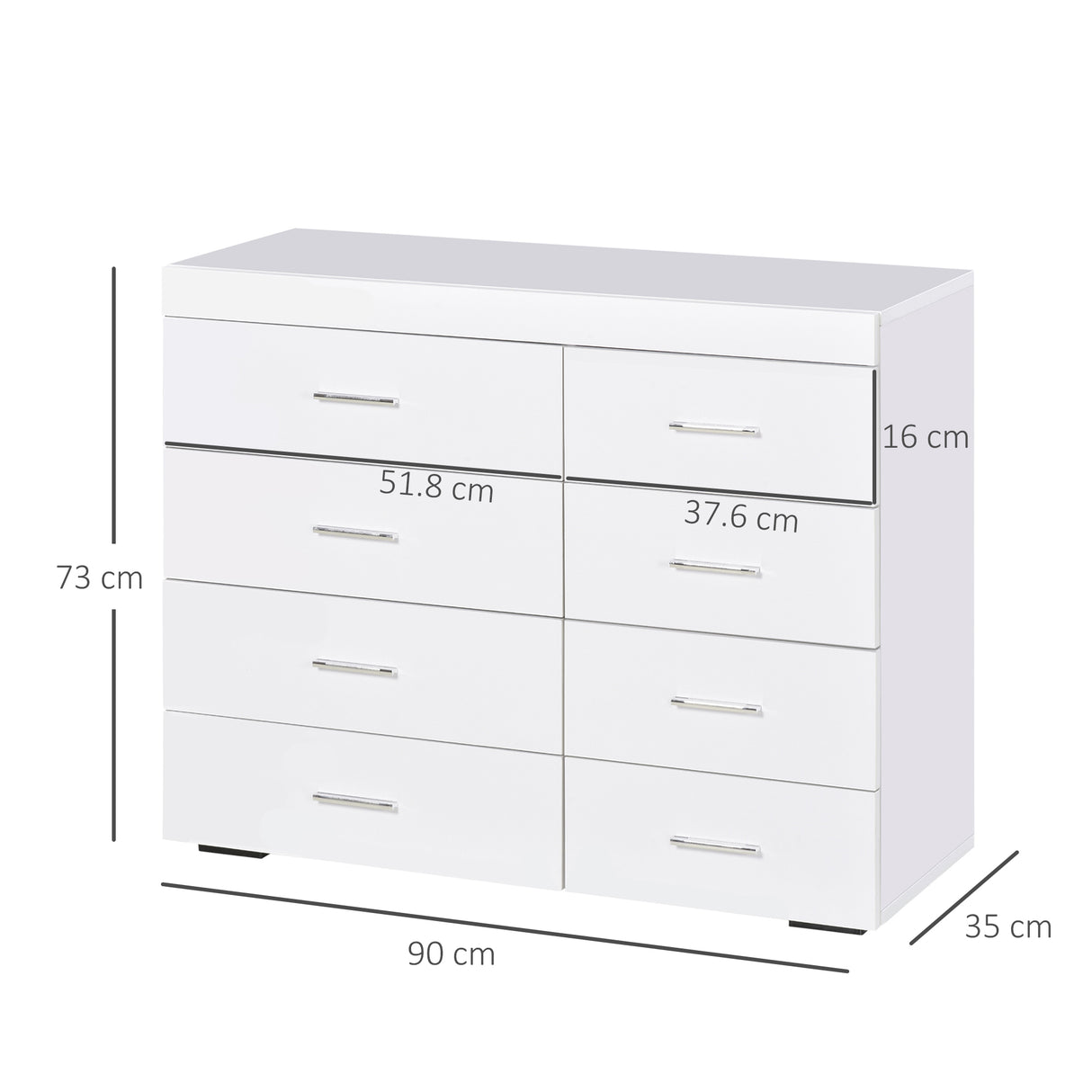 easycomfort easycomfort mobile con cassetti cassettiera in legno per camera cucina bagno 903573cm bianca ean 8054111847193