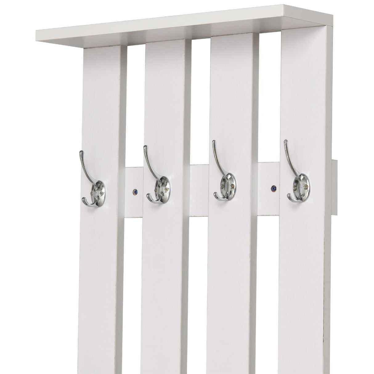 easycomfort easycomfort scarpiera con appendiabiti a combinazione per ingresso e camera da letto legno 100x32x187cm bianco