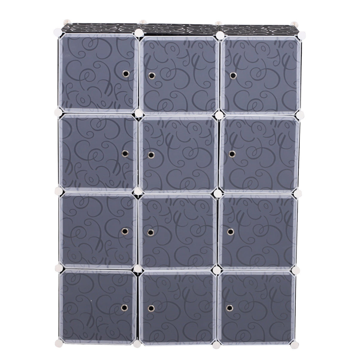 easycomfort easycomfort armadio guardaroba modulare cubi salvaspazio da casa bianco e nero in pp 111 x 47 x 145 cm ean 8054111849463