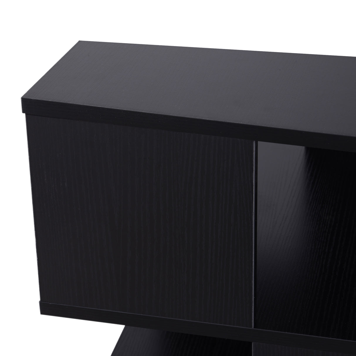 easycomfort easycomfort tavolino da salotto basso a 3 ripiani tavolino da caffe in legno arredamento moderno salvaspazio nero 40x40x43cm