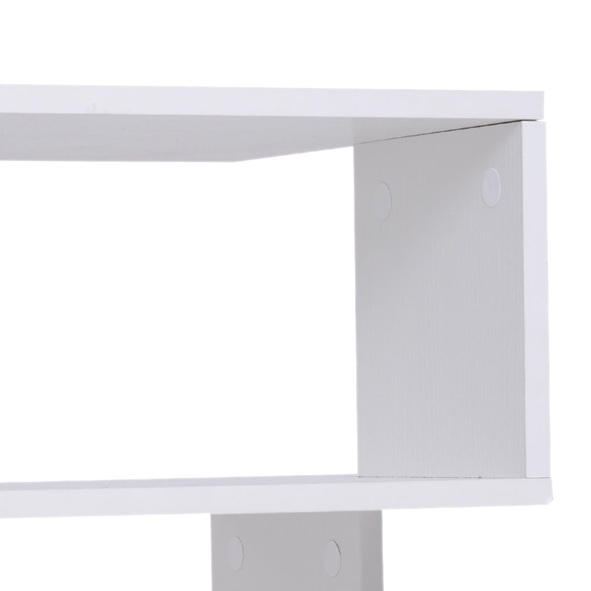 easycomfort easycomfort tavolino da caffe 2 ripiani aperti design moderno salotto soggiorno legno 40x40x43cm bianco ean 8054111841382