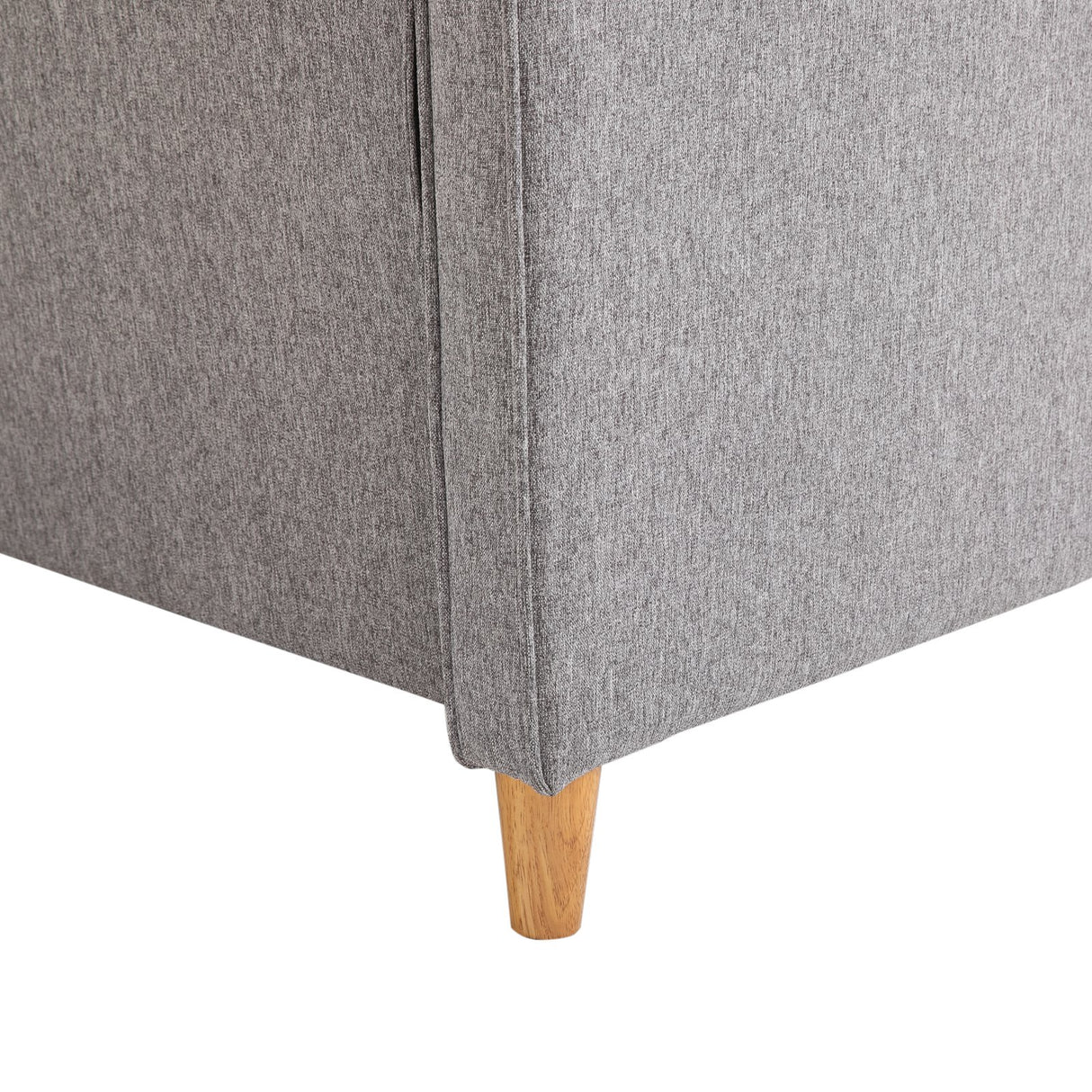 easycomfort easycomfort divano due posti linea moderna e compatta in lino grigio e legno 70cmx141cmx78cm ean 8055776914701