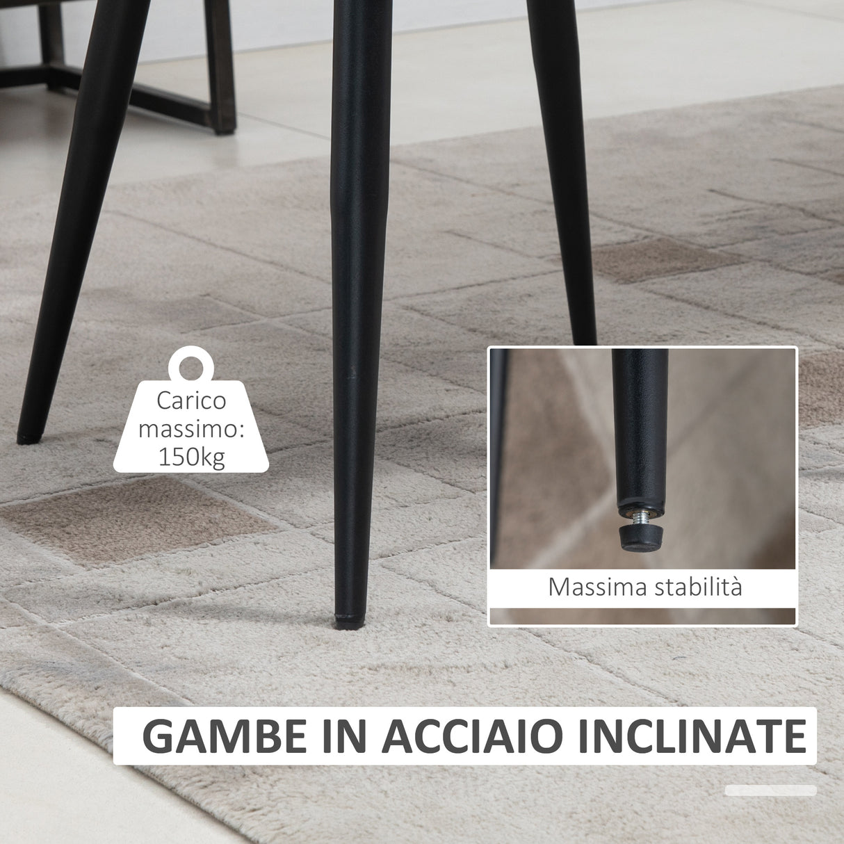 easycomfort easycomfort set di 2 sedie imbottite moderne con rivestimento in tessuto sedie per soggiorno e salotto grigio chiaro