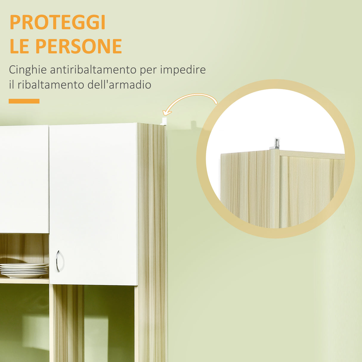 easycomfort easycomfort mobile buffet a 4 porte per cucina con 3 armadietti cassetto e piano dappoggio in truciolato 102x48x180 cm