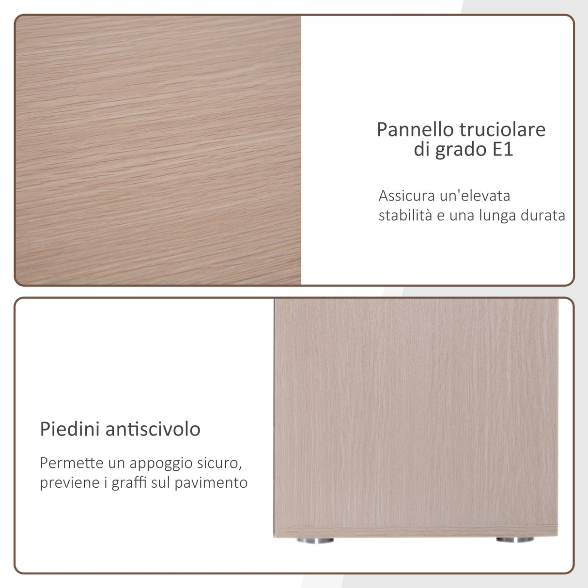 easycomfort easycomfort scrivania moderna per computer girevole con 2 ripiani e 2 cassetti tavolo da pranzo in truciolato 117x82x74 cm color rovere e legno ean 8054111846110