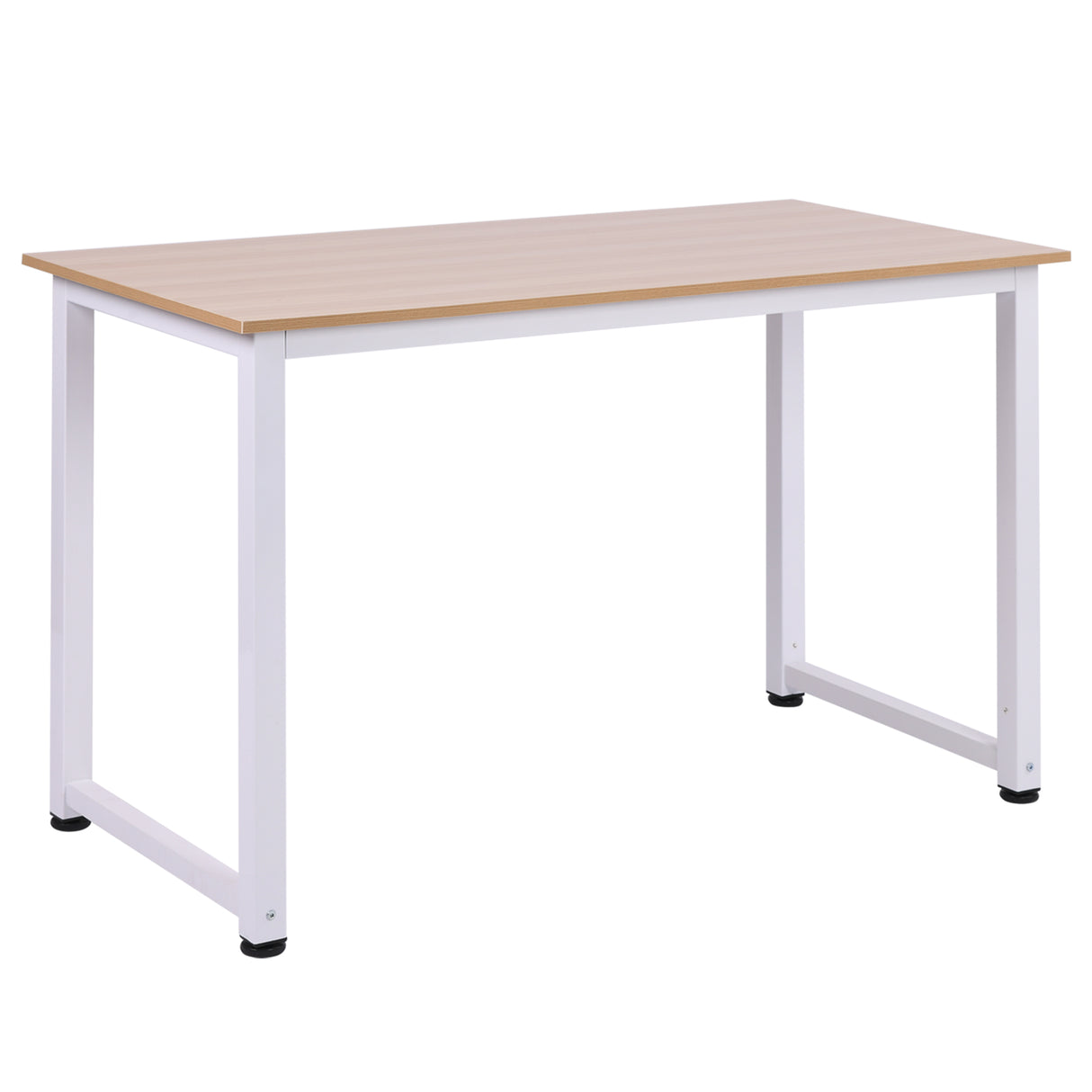 easycomfort easycomfort tavolo scrivania in legno mdf color rovere e gambe in metallo bianco ean 8054111849838