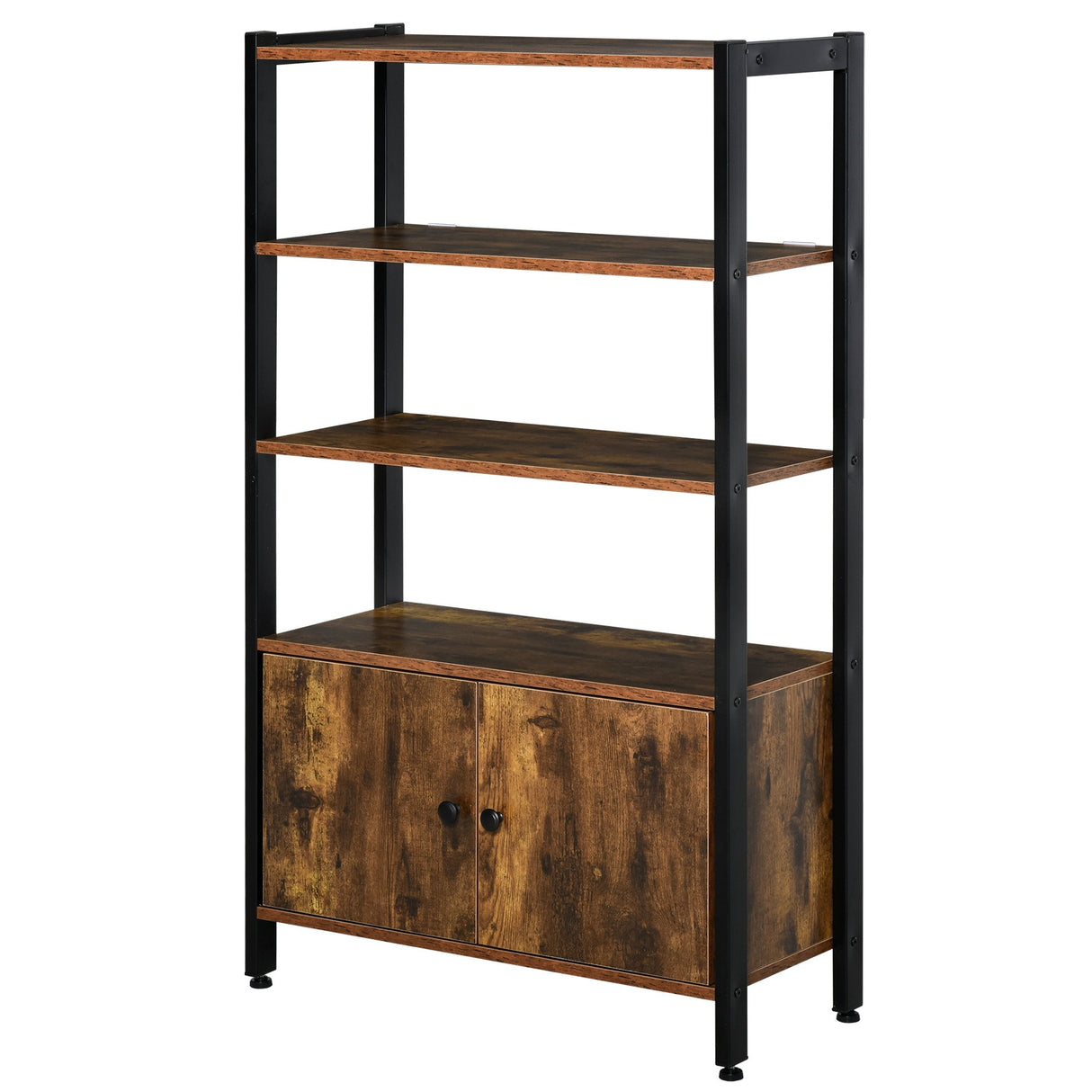 easycomfort easycomfort libreria moderna stile industriale 3 mensole e armadietto casa e ufficio ean 8054144132426