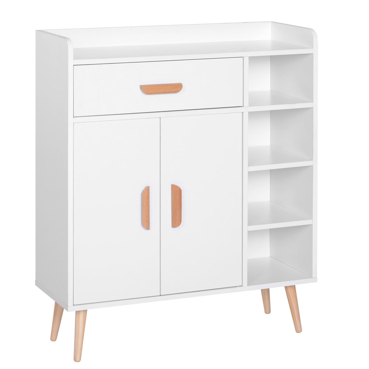 easycomfort easycomfort mobiletto con piedini in legno di pino bianco 80 x 29 5 x 96cm ean 8054111848046