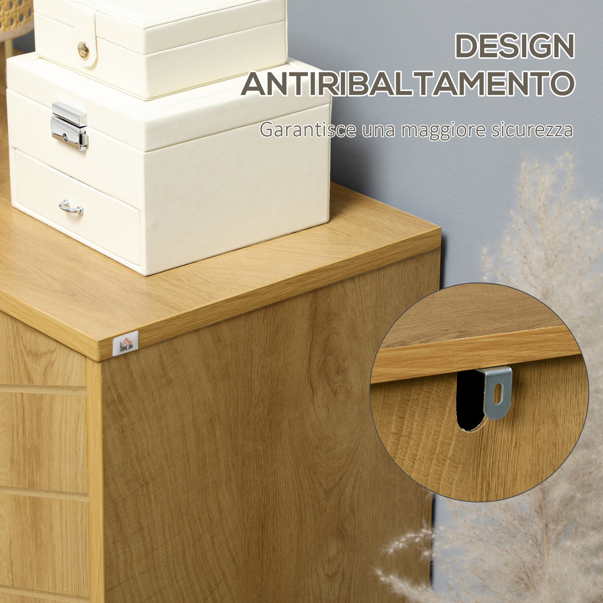easycomfort easycomfort mobile multiuso stile vintage in legno con due ripiani interni 60x30x76cm