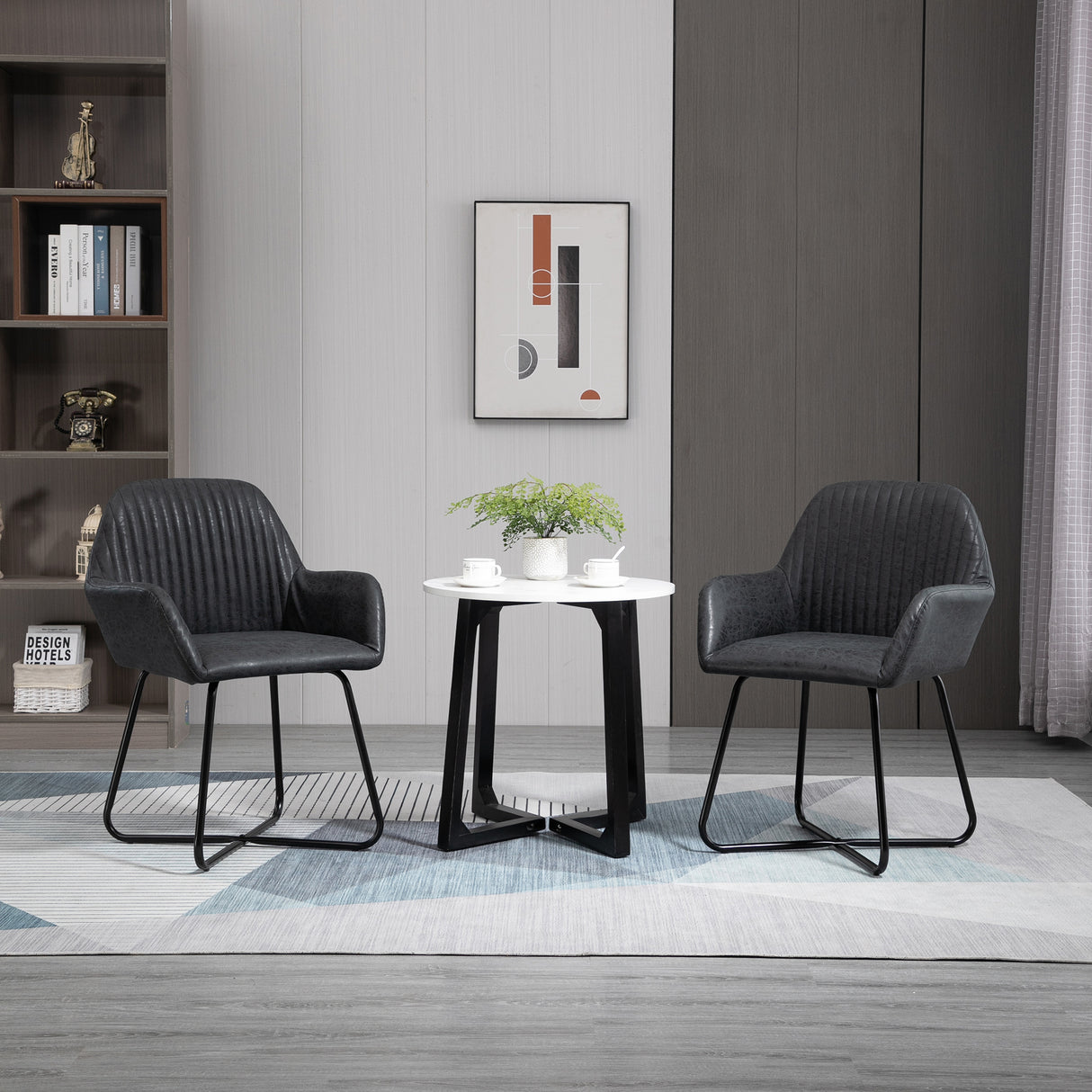 easycomfort easycomfort set 2 sedie moderne per sala da pranzo cucina o soggiorno sedie imbottite in similpelle marrone 60x56 5x85cm