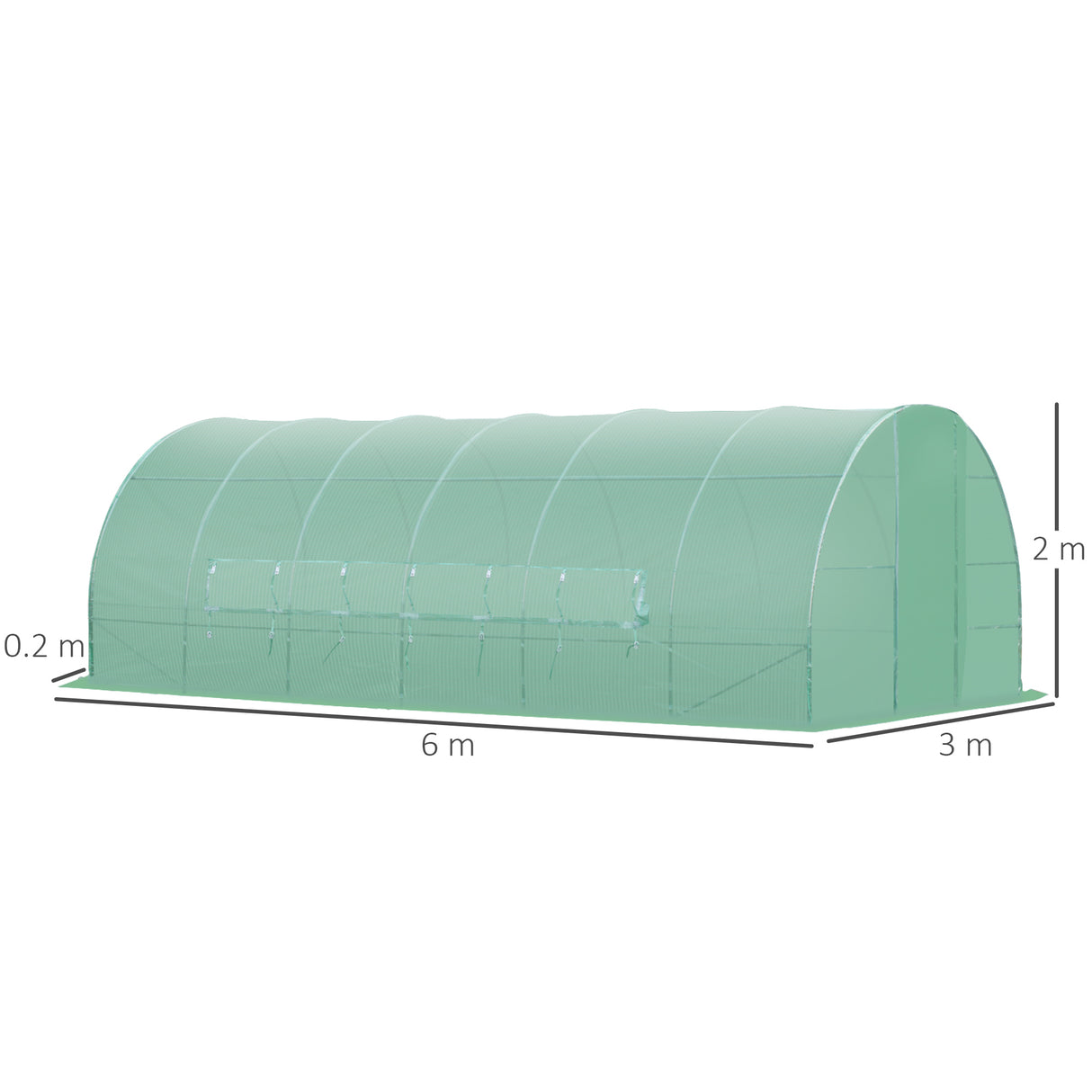 easycomfort easycomfort serra da giardino a tunnel per coltivazaione piante in pe 600300200cm ean 8054144133676