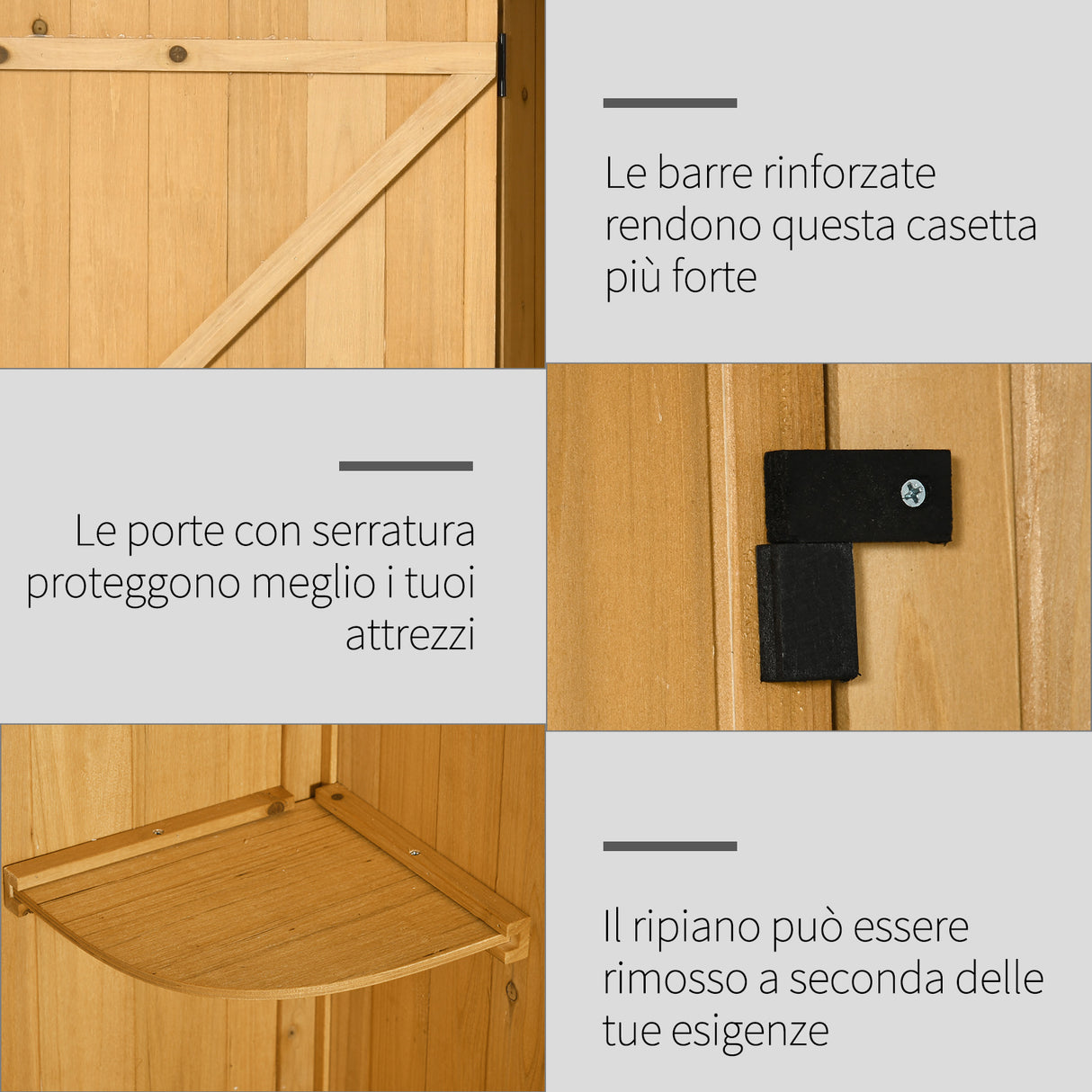 easycomfort easycomfort capanno da giardino porta attrezzi in legno impermeabile 77x54 2x179cm giallo