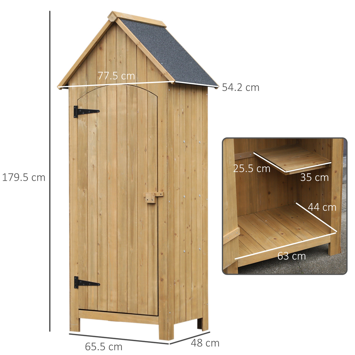 easycomfort easycomfort casetta porta attrezzi da giardino in legno impermeabile con porte e mensole