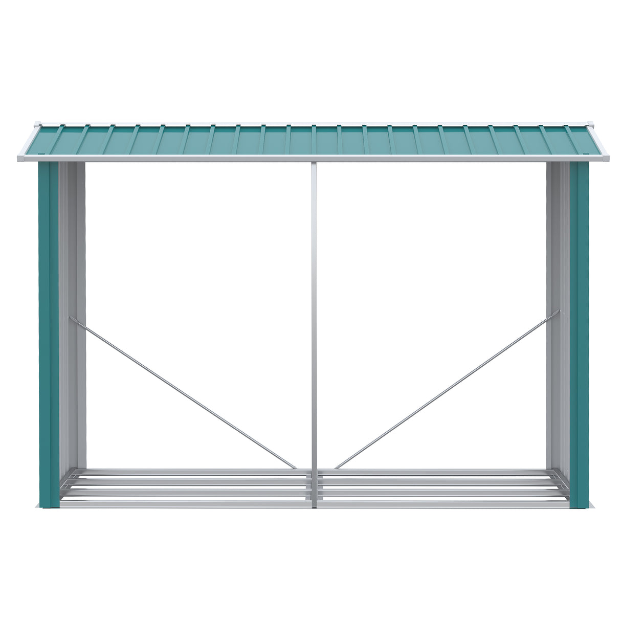 easycomfort easycomfort legnaia con struttura in acciaio galvanizzato e base rialzata 240x 86x160cm verde