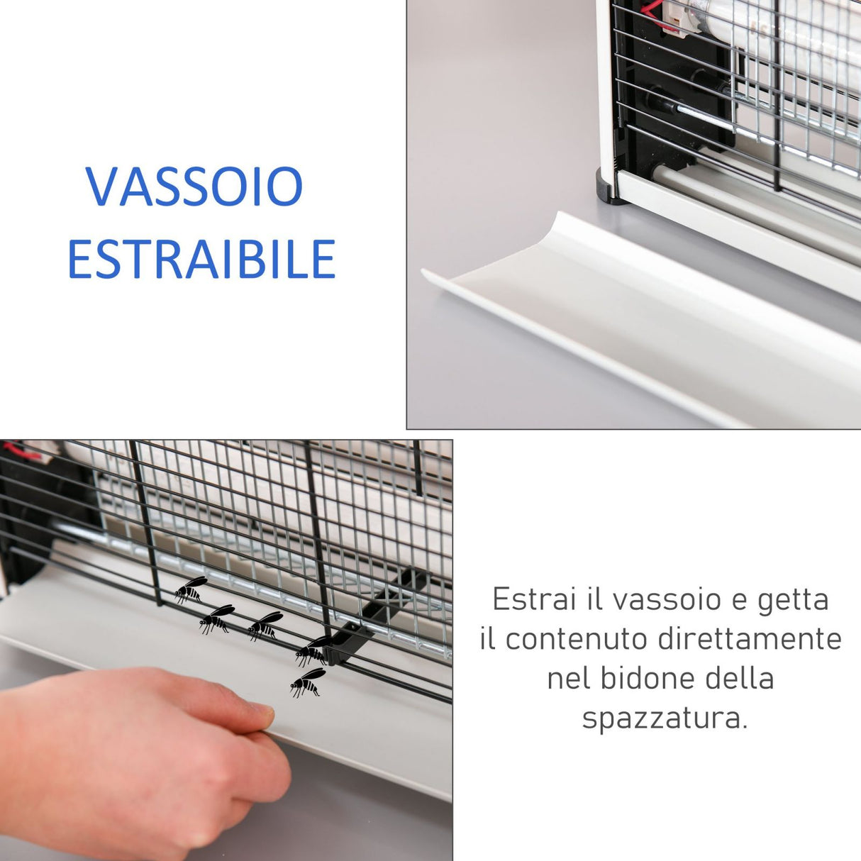easycomfort easycomfort elettroinsetticida da esterno e interno con lampada antizanzare led per 60m zanzariera elettrica 20w argento