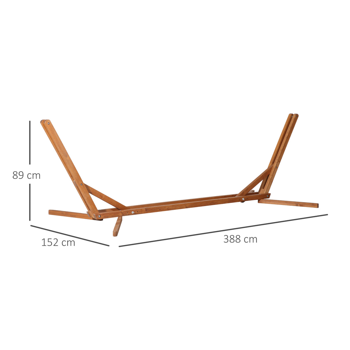 easycomfort supporto amaca 4m pieghevole e regolabile su 3 livelli in legno