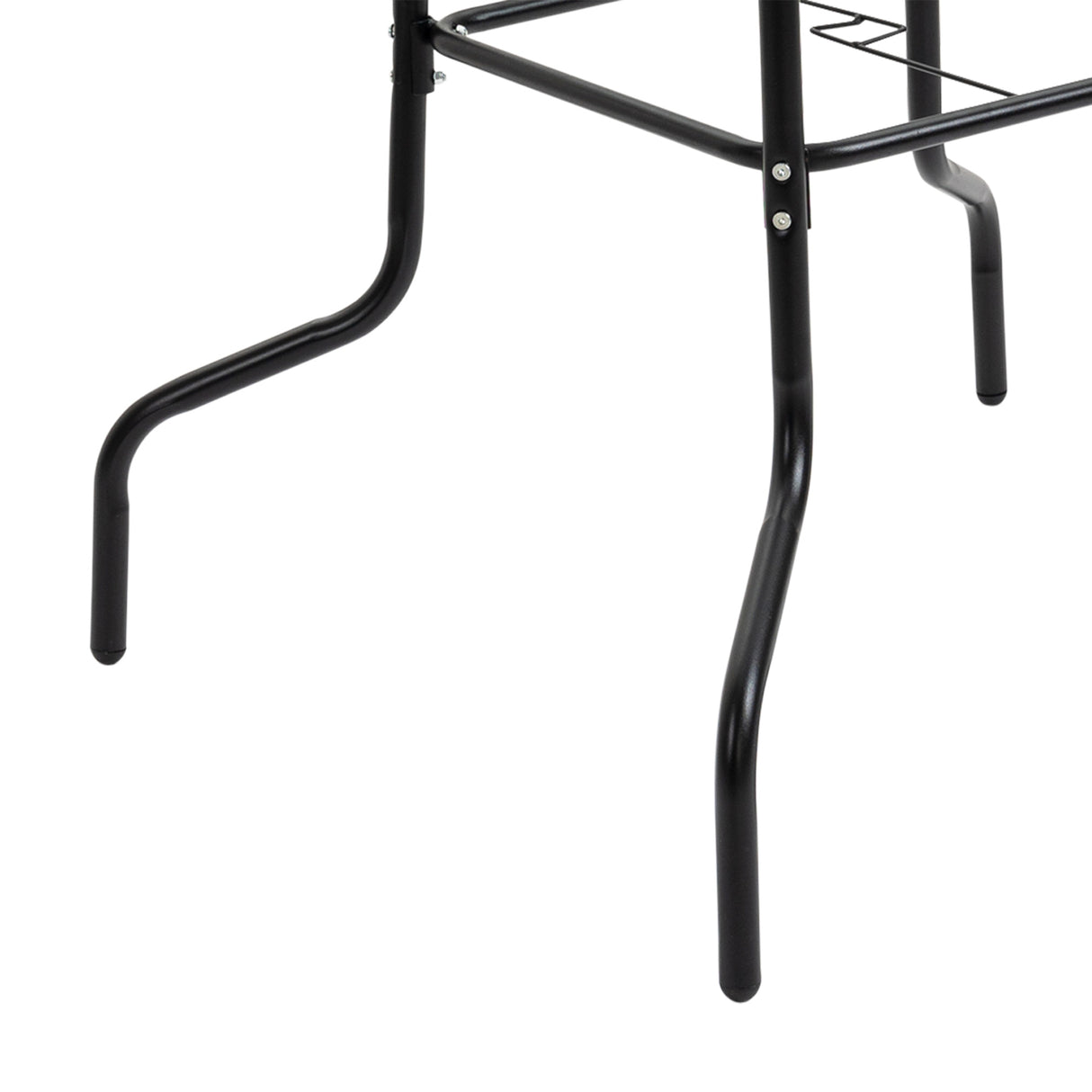 easycomfort easycomfort set tavolo con 4 sedie da giardino pieghevoli e foro per ombrellone nero