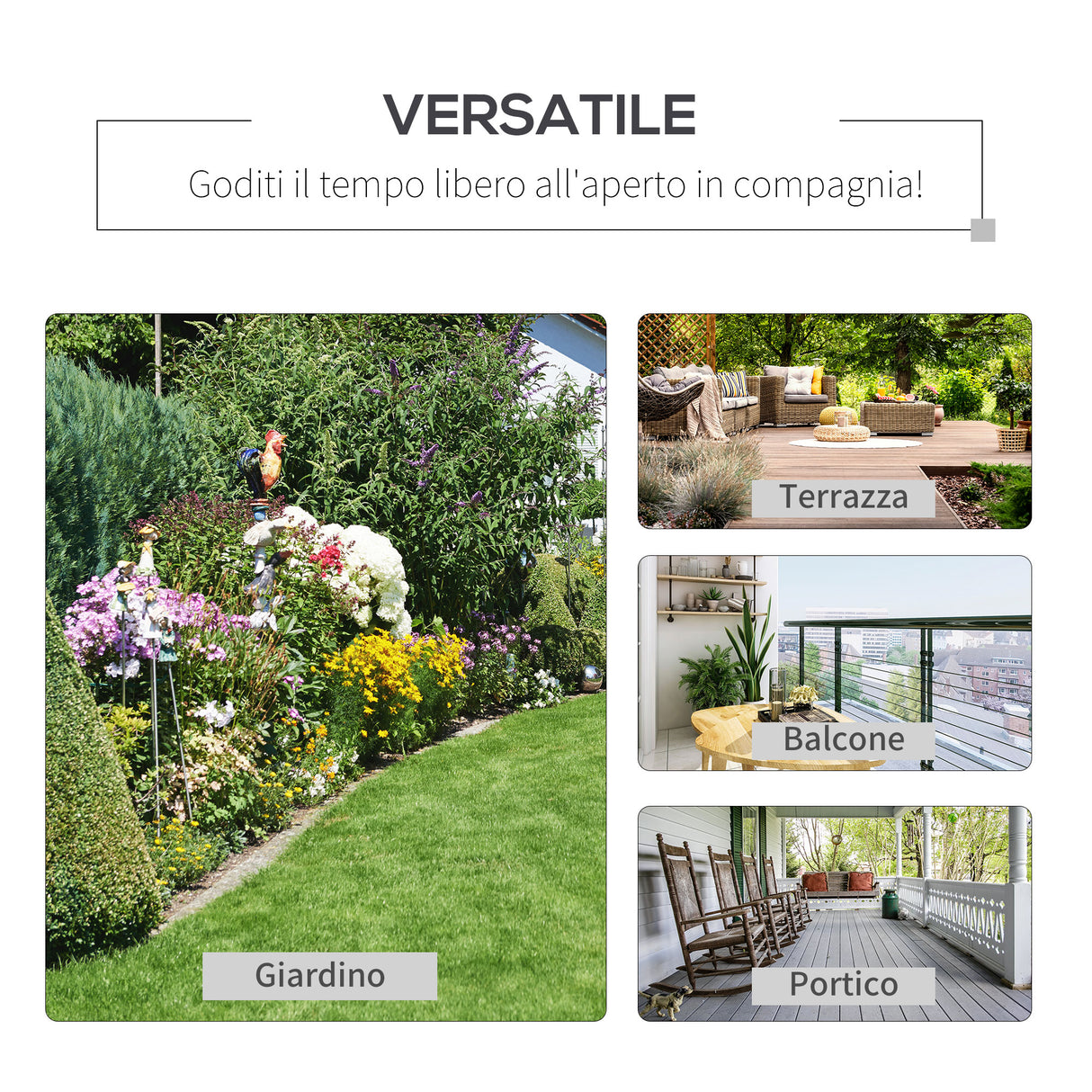 easycomfort easycomfort panchina a dondolo da giardino per 2 persone con cuscini per seduta e schienale 122x70x87cm khaki