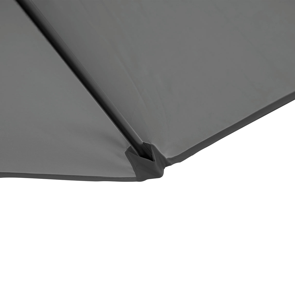 easycomfort ombrellone da giardino 2.6x2.5 m con rotazione a 360 e tettuccio ventilato in poliestere grigio