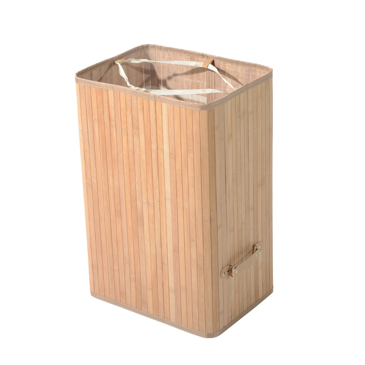 easycomfort easycomfort cesta portabiancheria in bambu con coperchio e fodera rimovibile 40 x 30 x 60cm naturale