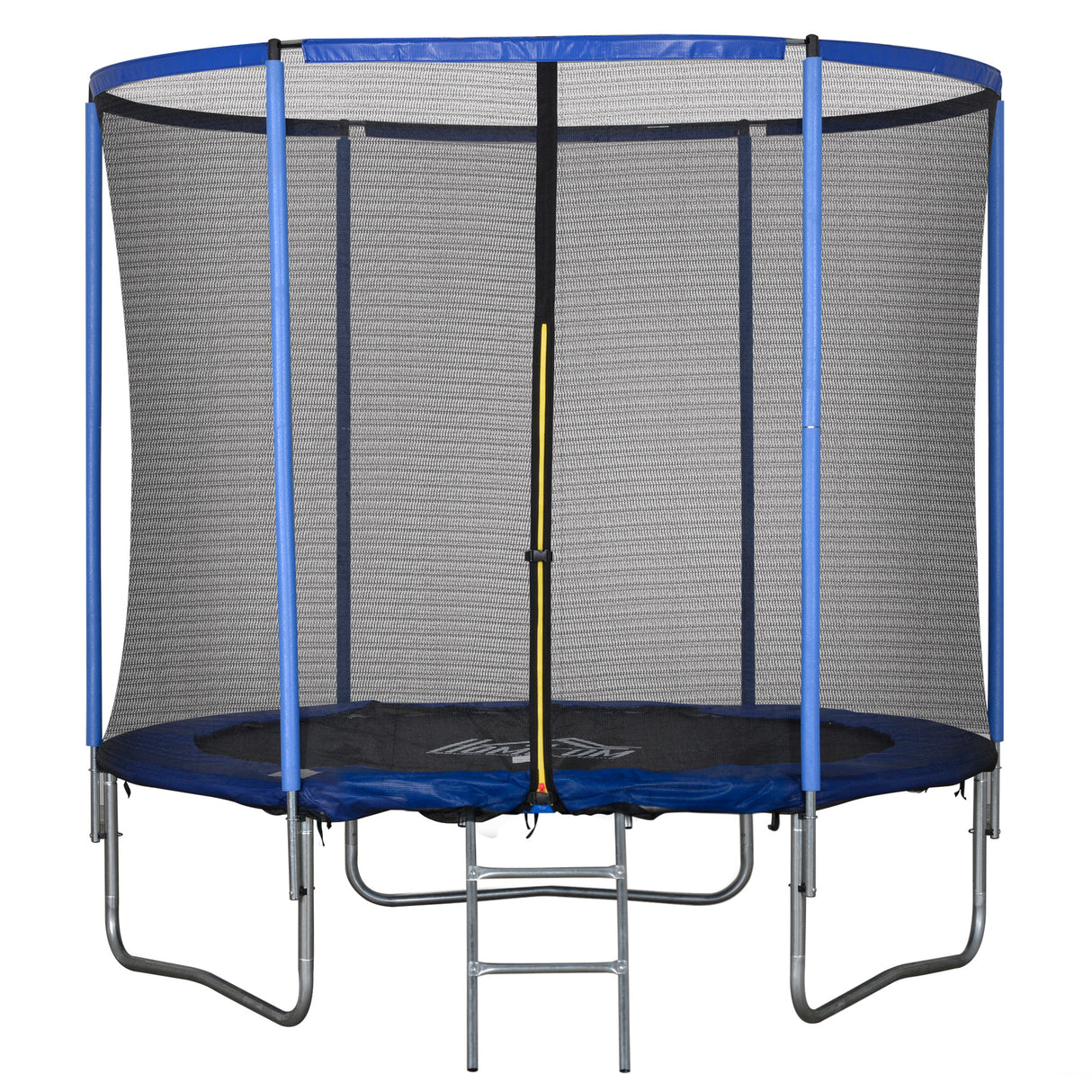 easycomfort easycomfort tappeto elastico per bambini e adulti con rete e bordo imbottito giochi da giardino e casa 244x240cm blu e nero ean 8054144139517
