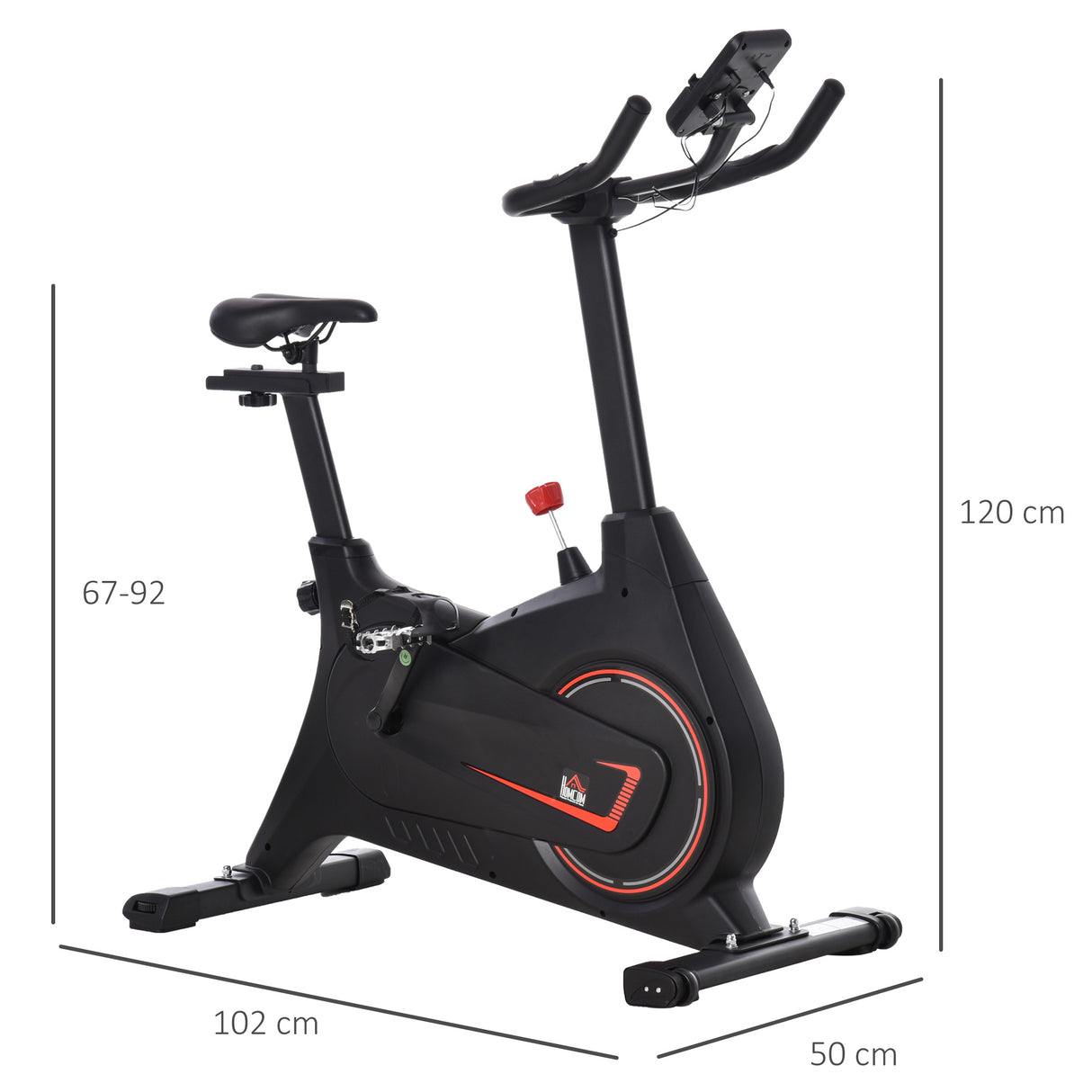 easycomfort easycomfort cyclette magnetica professionale da camera in acciaio e abs con sellino regolabile 100x50x116 126cm nero