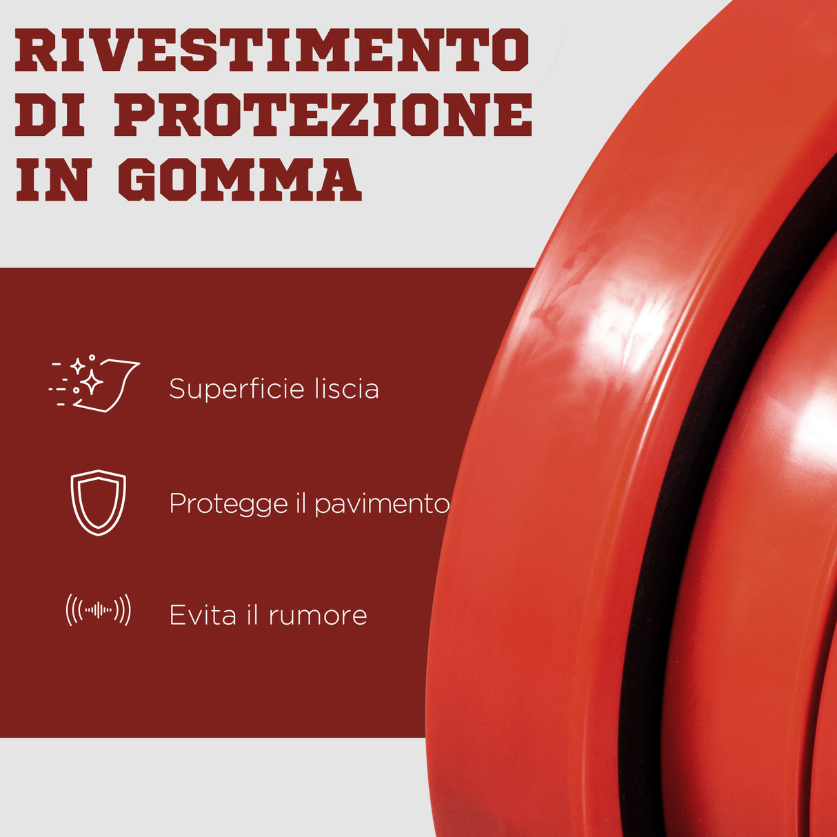 easycomfort area occasioni easycomfort set bilanciere e dischi 65kg totali per workout in casa in metallo sabbia di ferro e gomma rosso