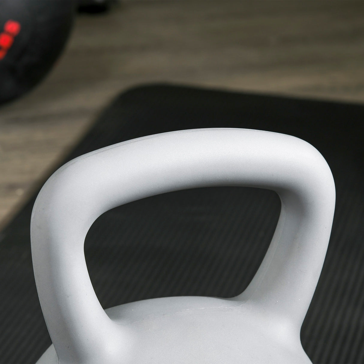 easycomfort kettlebell 4kg in pvc e sabbia metallica per allenamento spalle e bicipiti 19x19x26 cm grigio
