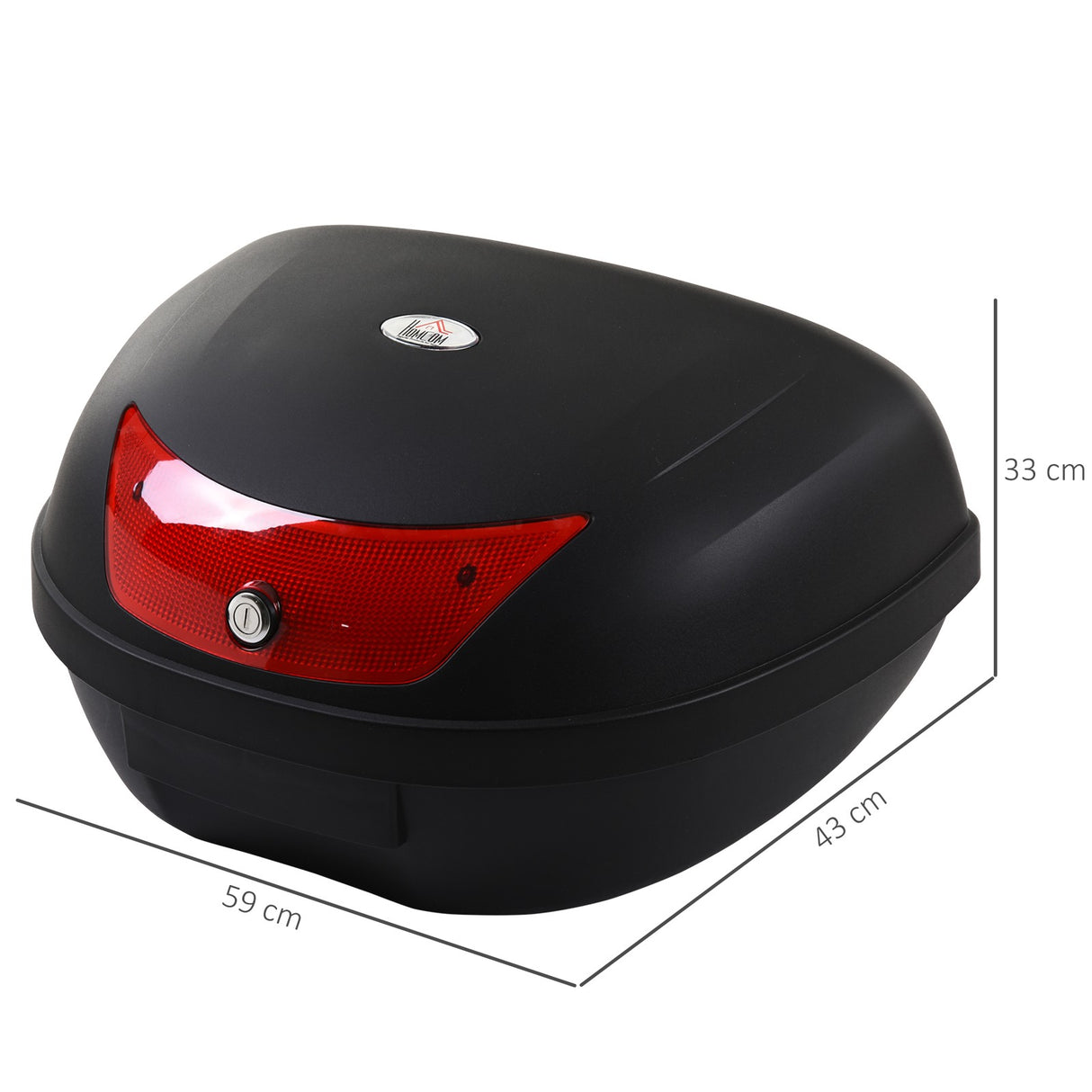 easycomfort easycomfort baule porta casco per moto 48l con 2 chiavi in pp nero 59 x 43 x 33cm