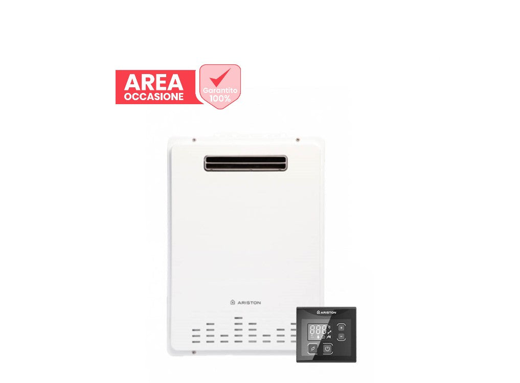 ariston area occasioni scaldabagno a gas ariston next evo x outdoor 16 eu metano 16 lt da esterno low nox 3632459