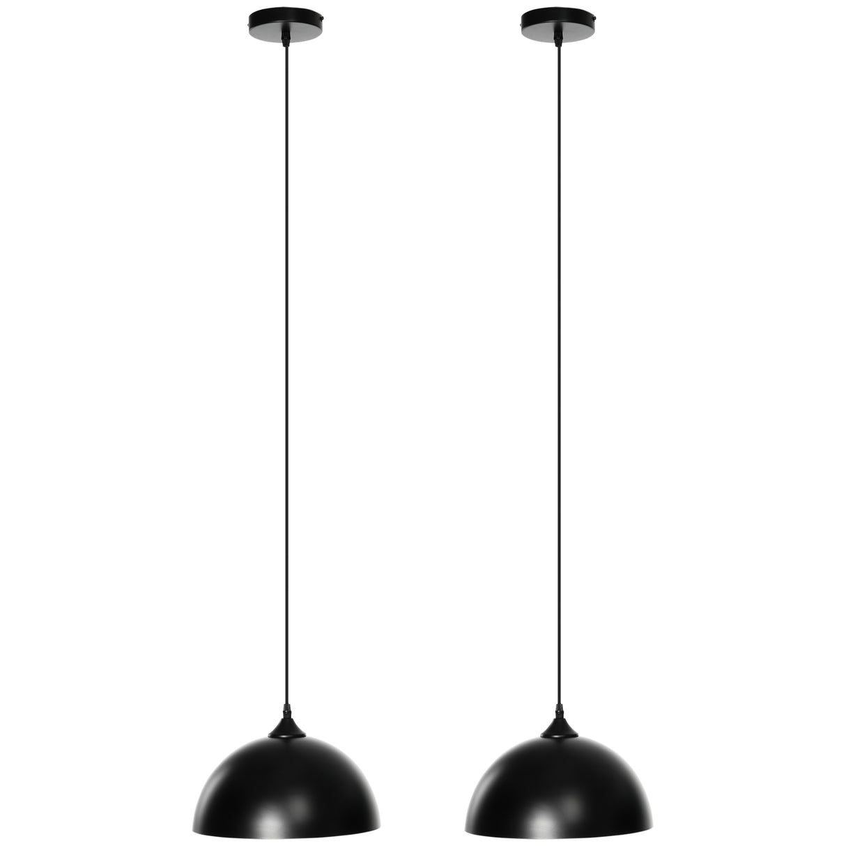 easycomfort easycomfort lampada a sospensione moderna ad altezza regolabile set 2 pezzi in metallo con viti incluse 30x126 cm nero