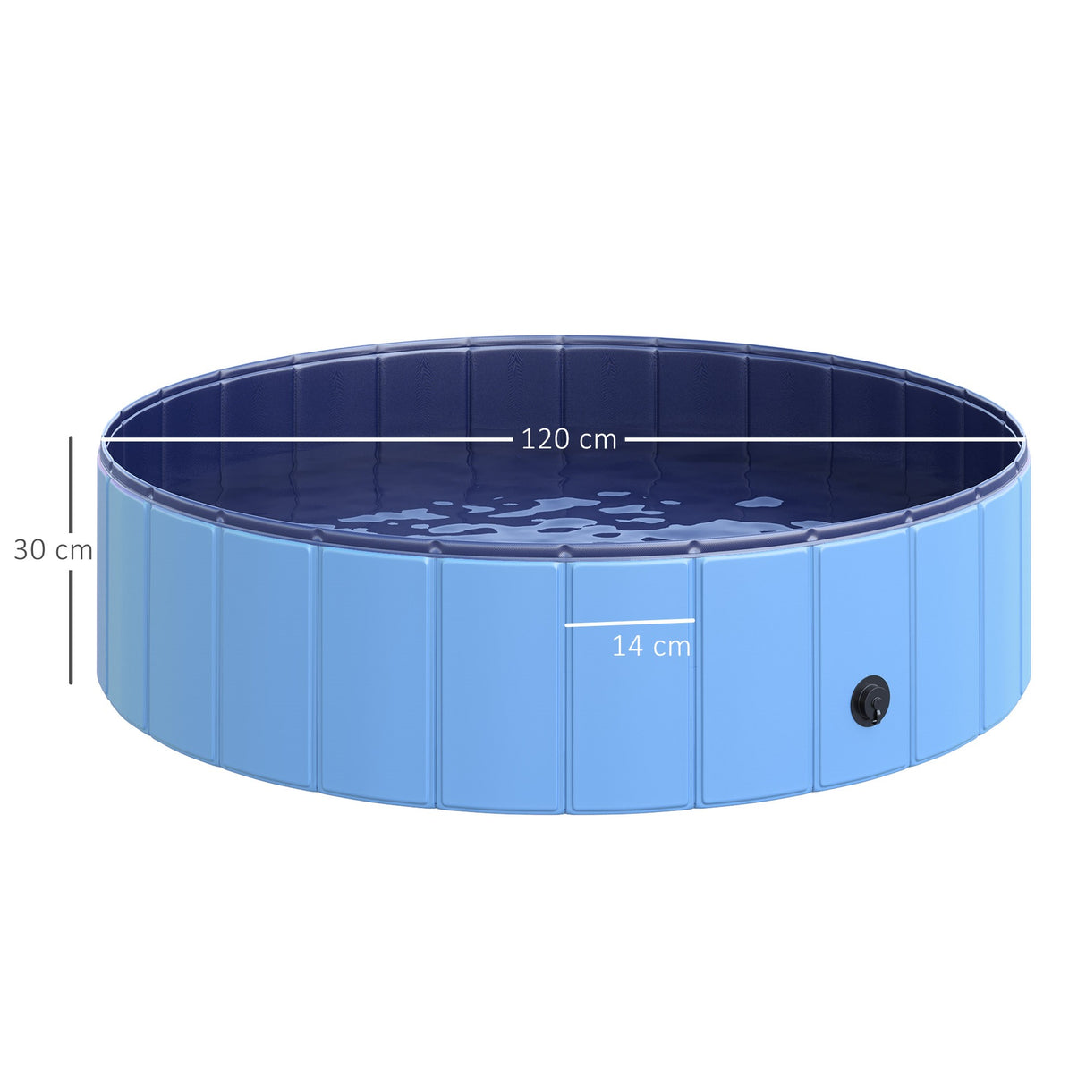 easycomfort easycomfort piscina in plastica bordo stabile per cani animali domestici blu 120x30cm