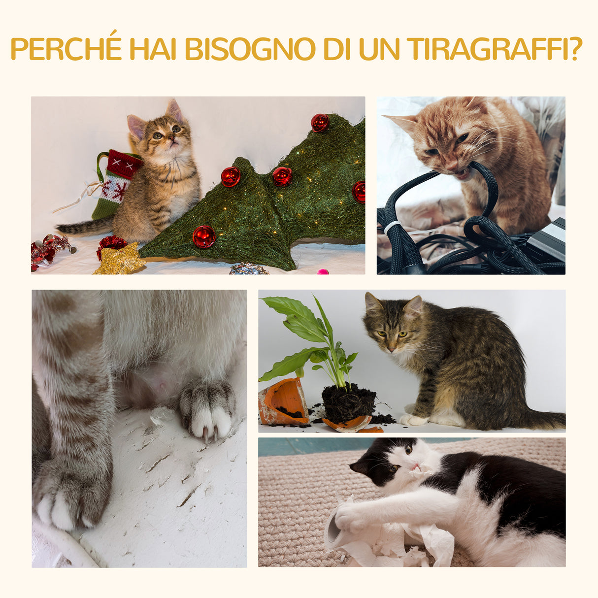 easycomfort easycomfort albero per gatto marrone 36x36x44cm
