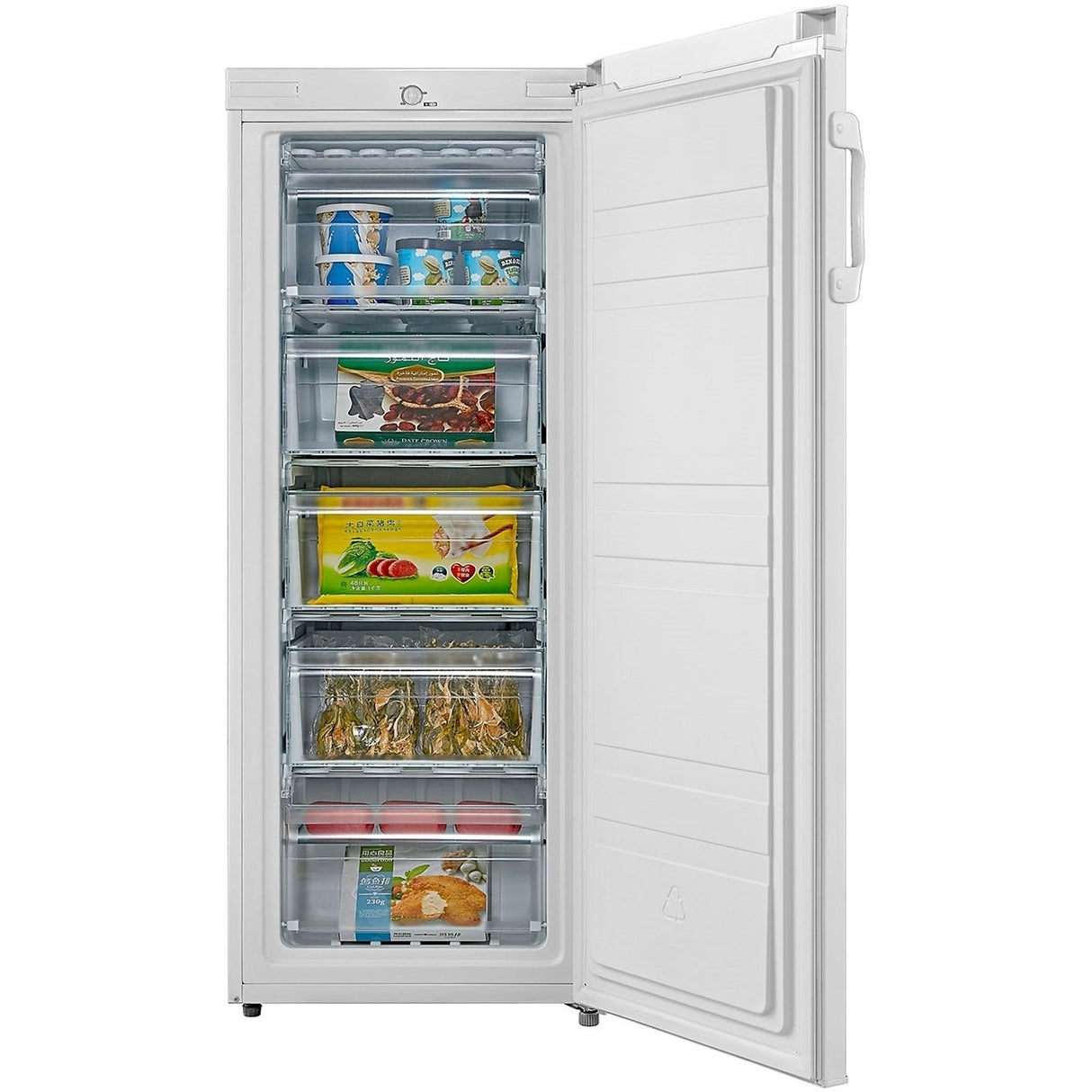 comfee congelatore verticale comfee rcu219wh2 160 litri classe e a142xl55xp55 bianco