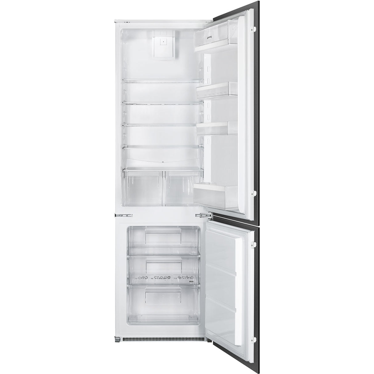 smeg frigorifero combinato a incasso smeg c41721f 268 litri classe f a1772xl548xp554 ventilato ean 8017709295349
