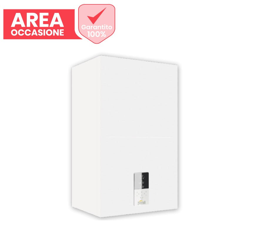 area occasioni caldaia ferroli a condensazione bluehelix hitech rrt 28 h completa di kit scarico fumi low nox metano o gpl solo riscaldamento novita
