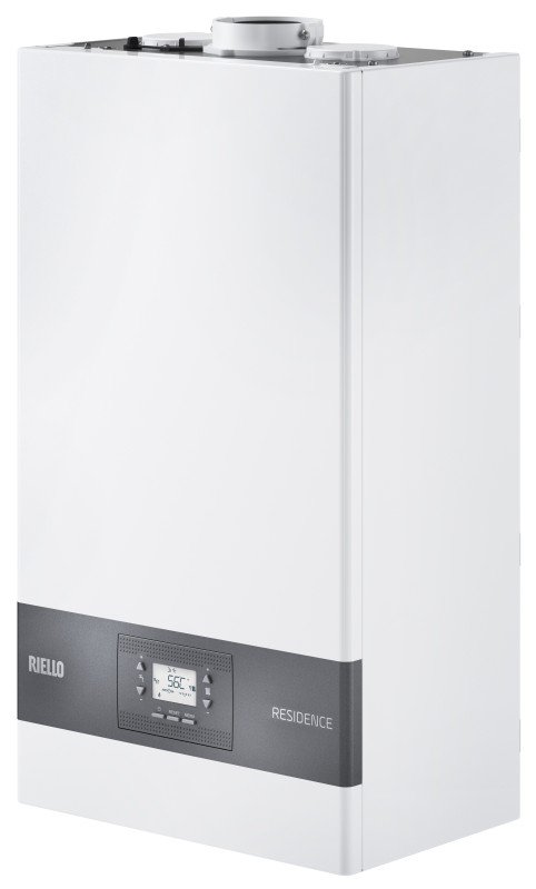 caldaia riello residence condens 30 kis a condensazione completa di kit fumi metano low nox classe a novita