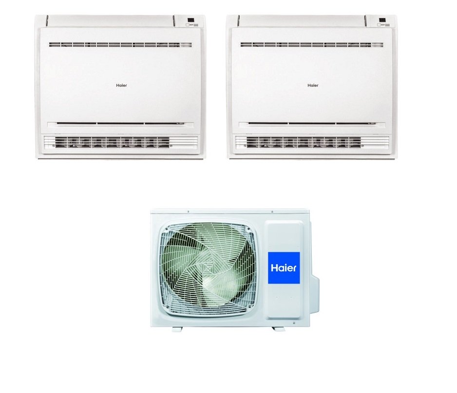 climatizzatore condizionaore haier inverter pavimento 9_9 btu con 2u14cs4era 9000_9000