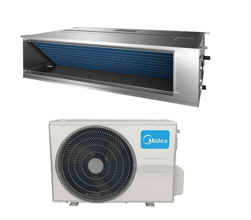 climatizzatore condizionatore canalizzato canalizzabile midea inverter 36000 btu r 32 mti 36hwfnx trifase completo di tecomando e comando a filo a__ wi fi optional novita