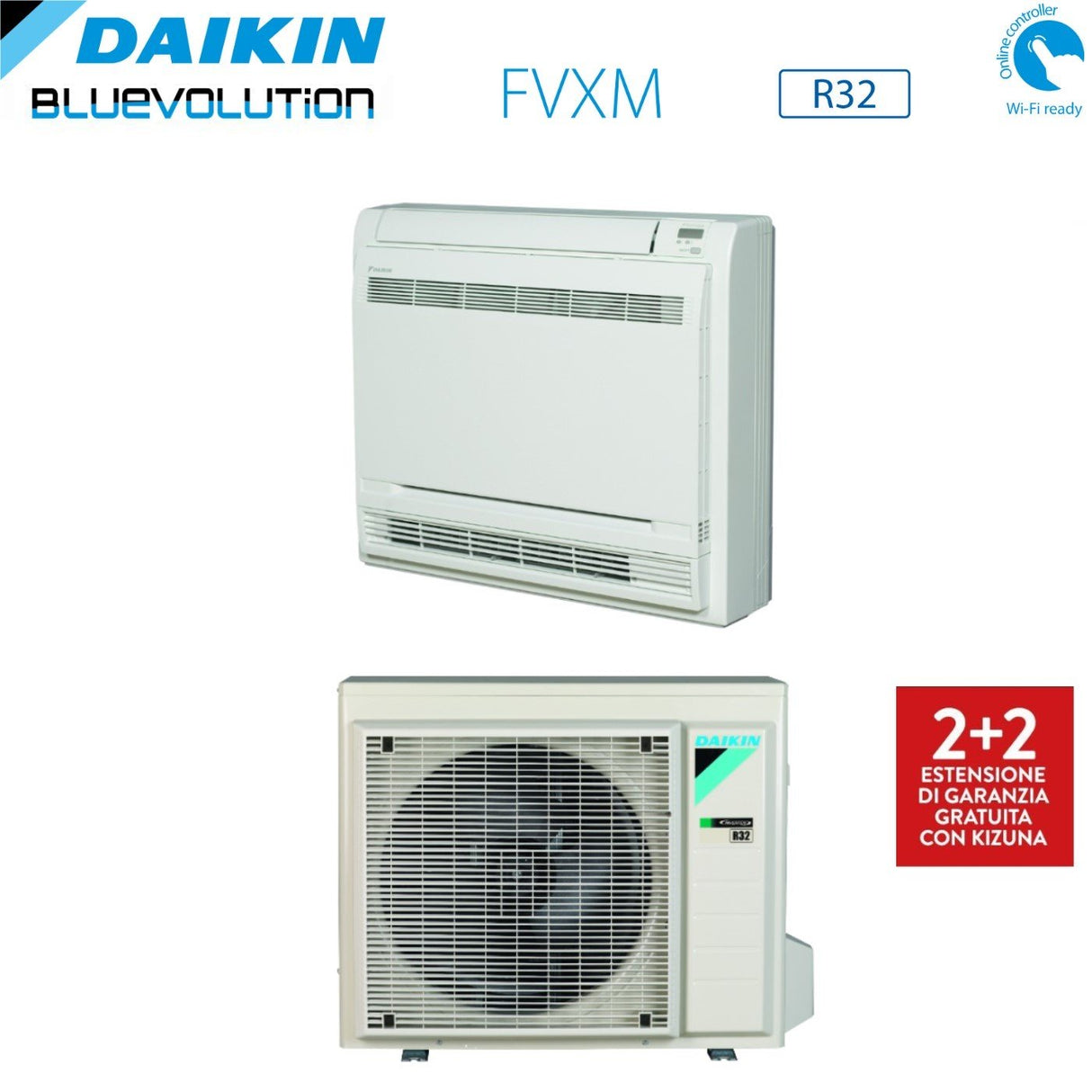 climatizzatore condizionatore daikin bluevolution a pavimento 9000 btu fvxm25f r 32 wi fi optional telecomando a infrarossi incluso garanzia italiana