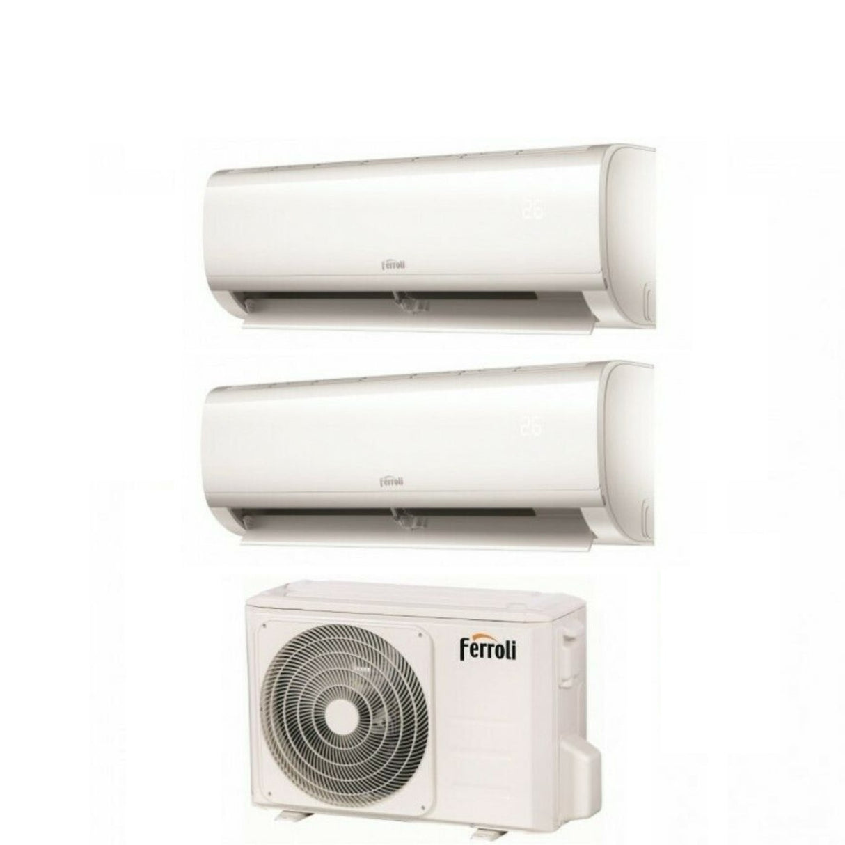 climatizzatore condizionatore ferroli dual split inverter r32 serie diamant m 7000_12000 con 14 2 7_12 wi fi integrato